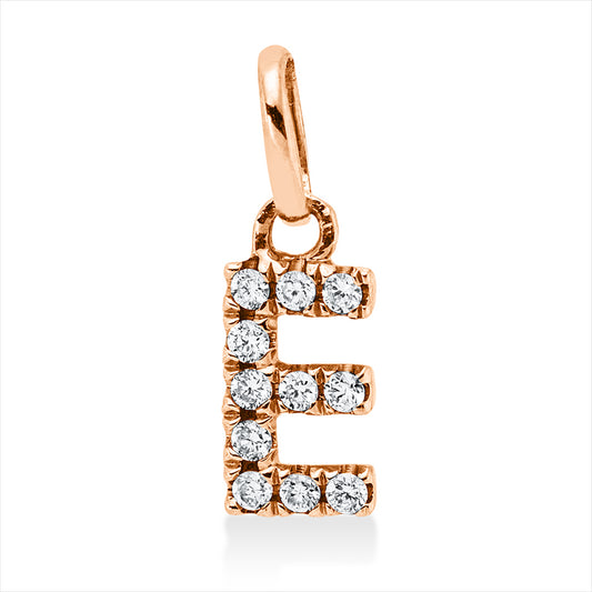 Anhänger 18 kt RG, mit Öse, 11 Brill. 0,05 ct, TW-si