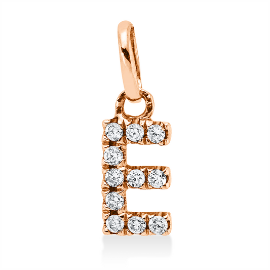 Anhänger 18 kt RG, mit Öse, 11 Brill. 0,05 ct, TW-si