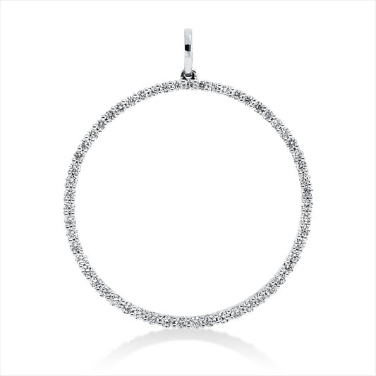 Anhänger 18 kt WG, mit Öse, 57 Brill. 0,23 ct, TW-si