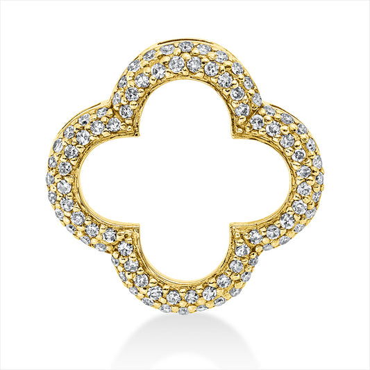 Anhänger 14 kt GG, 84 Brill. 0,32 ct, TW-si