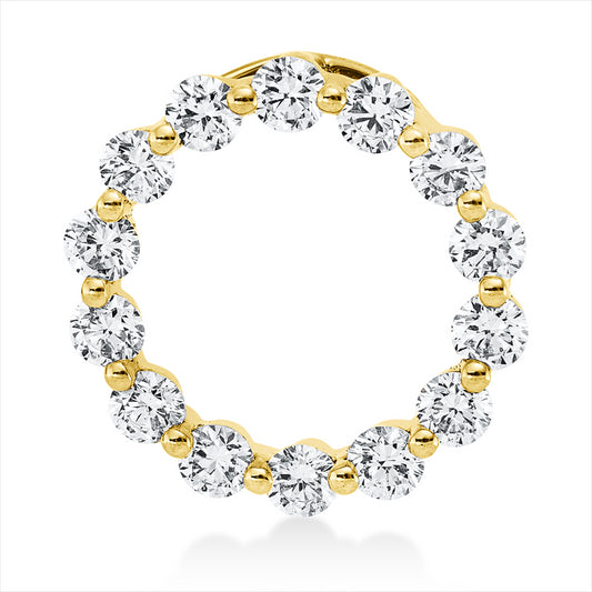 Anhänger 18 kt GG, 14 Brill. 1,10 ct, TW-si