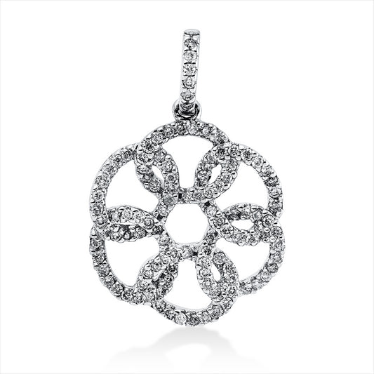 Anhänger 18 kt WG, mit Öse, 108 Brill. 0,50 ct, TW-pi
