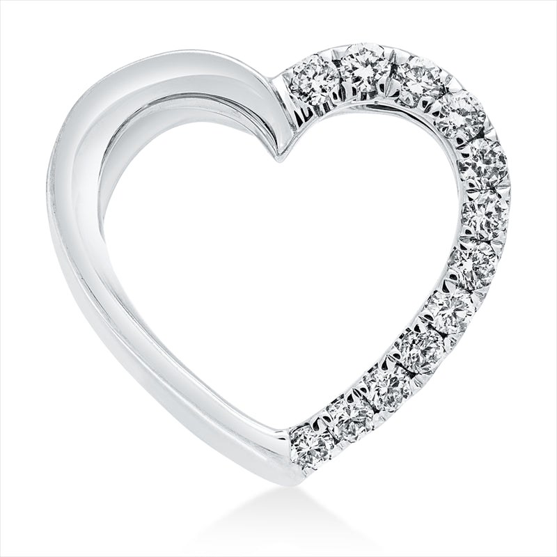 Anhänger 18 kt WG, 12 Brill. 0,07 ct, W-si