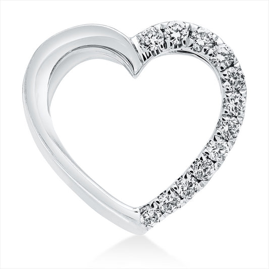 Anhänger 18 kt WG, 12 Brill. 0,07 ct, W-si