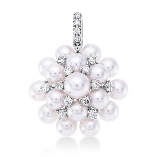 Anhänger 18 kt WG, mit Öse, 17 Brill. 0,26 ct, TW-si, 17 ZP weiß 4,5 mm