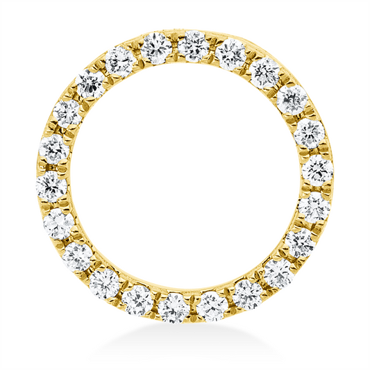 Anhänger 18 kt GG, 22 Brill. 0,11 ct, TW-si