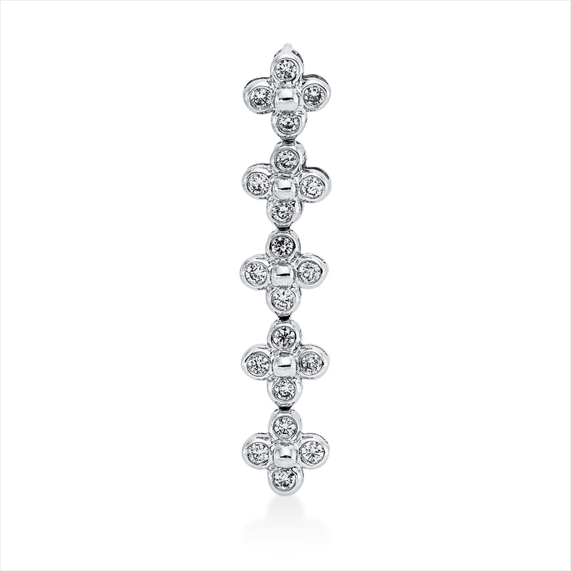 Anhänger 18 kt WG, 20 Brill. 0,47 ct, TW-si