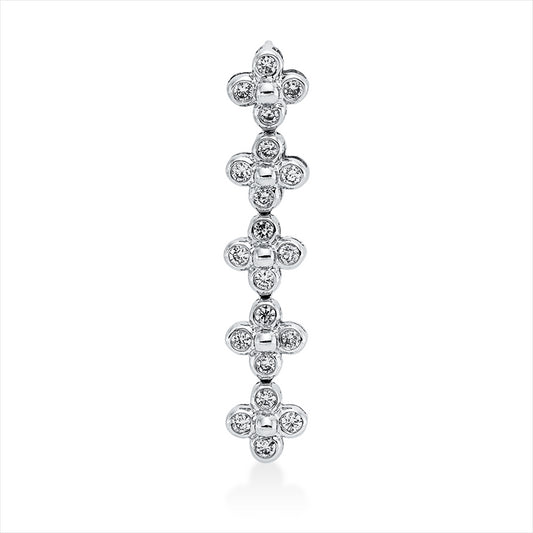 Anhänger 18 kt WG, 20 Brill. 0,47 ct, TW-si