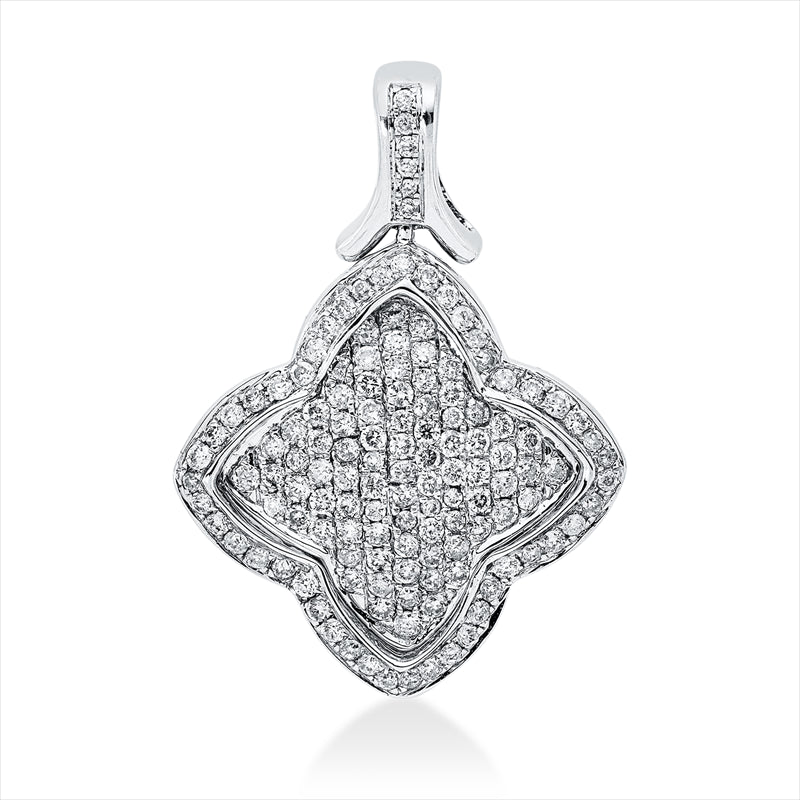 Anhänger 18 kt WG, mit Öse, 134 Brill. 0,50 ct, TW-pi