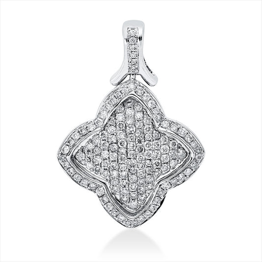 Anhänger 18 kt WG, mit Öse, 134 Brill. 0,50 ct, TW-pi