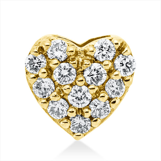 Anhänger 18 kt GG, 12 Brill. 0,16 ct, TW-si