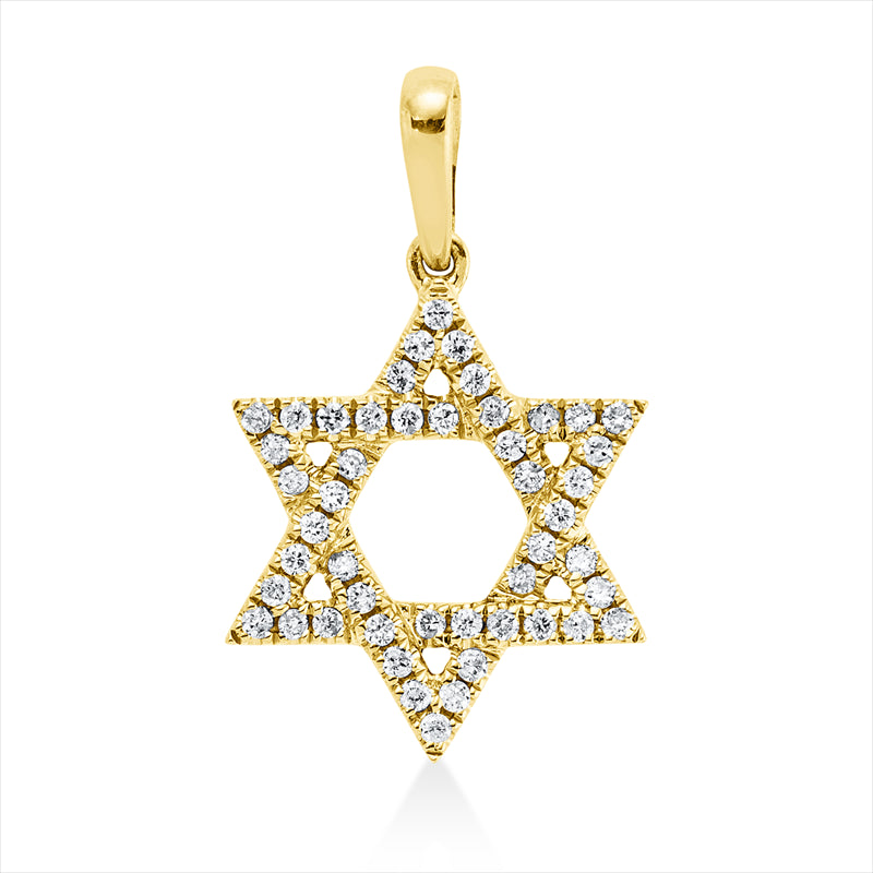 Anhänger 18 kt GG, mit Öse, 48 Brill. 0,10 ct, TW-pi