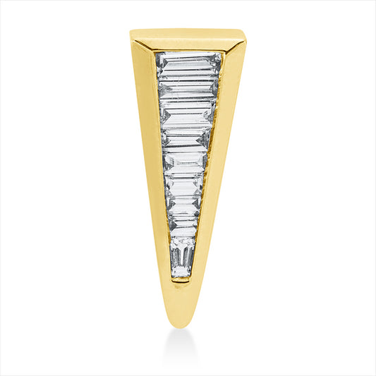 Anhänger 14 kt GG, 8 Bag. 0,17 ct, W-si/pi, 1 Trap. 0,01 ct, W-si/pi