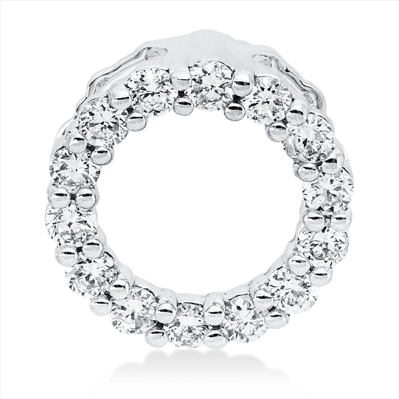 Anhänger 14 kt WG, 14 Brill. 0,12 ct, W-si/pi