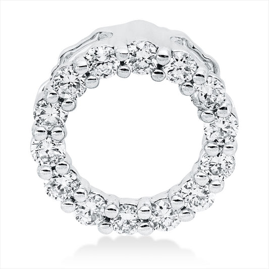 Anhänger 14 kt WG, 14 Brill. 0,12 ct, W-si/pi
