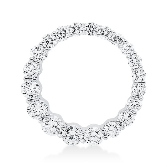 Anhänger 18 kt WG, 6 Brill. 0,76 ct, TW-si, 3 Brill. 0,60 ct, TW-si, 11 Brill. 0,64 ct, TW-si