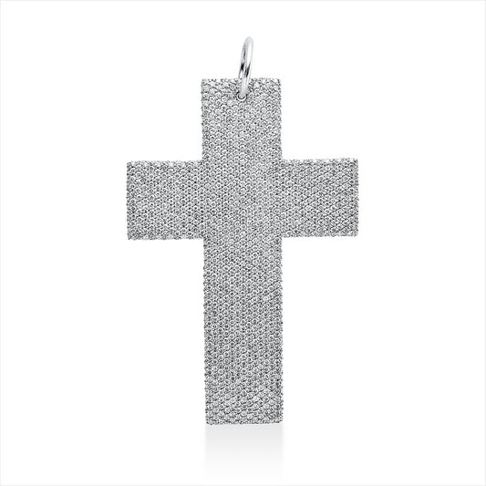 Anhänger 18 kt WG, mit Öse, 996 Brill. 10,10 ct, TW-vsi