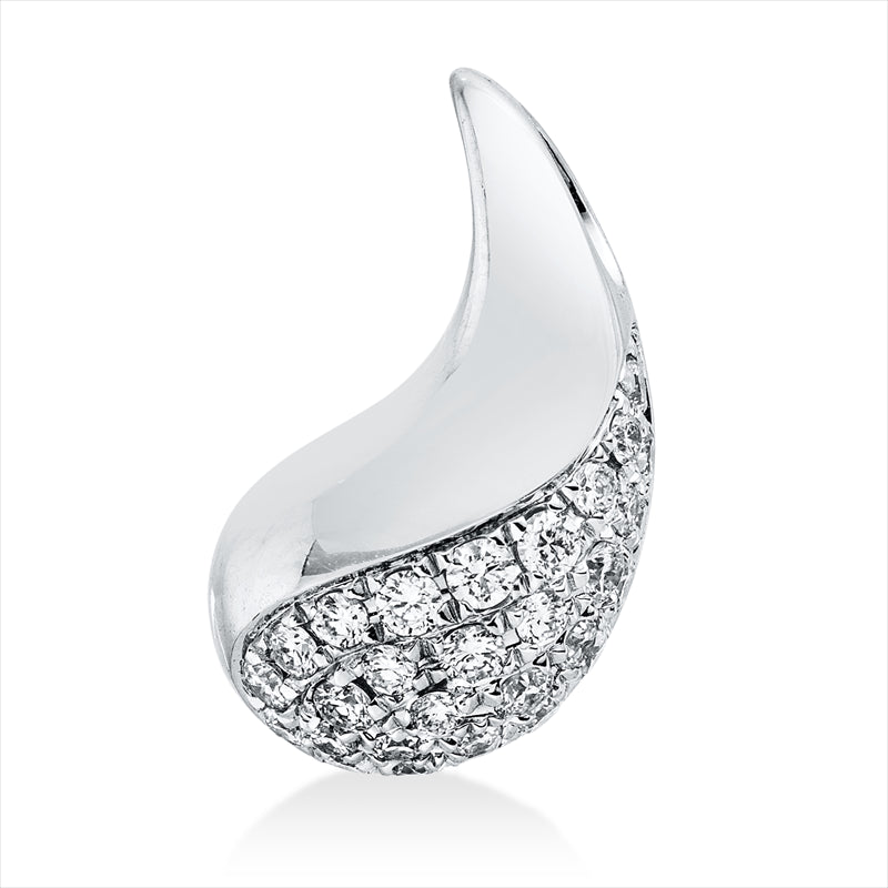 Anhänger 14 kt WG, 1 Brill. 0,01 ct, TW-si, 29 Brill. 0,18 ct, TW-si