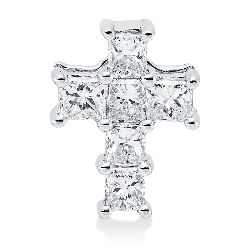 Anhänger 14 kt WG, 6 Princ. 0,49 ct, I-vsi