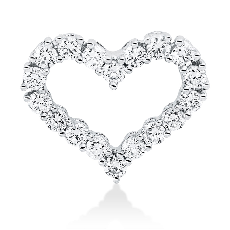 Anhänger 18 kt WG, 18 Brill. 0,45 ct, TW-si