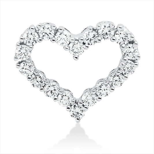 Anhänger 18 kt WG, 18 Brill. 0,45 ct, TW-si