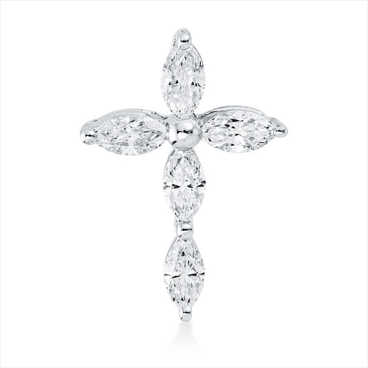 Anhänger 18 kt WG, 5 Nav. 0,21 ct, TW-vsi/si