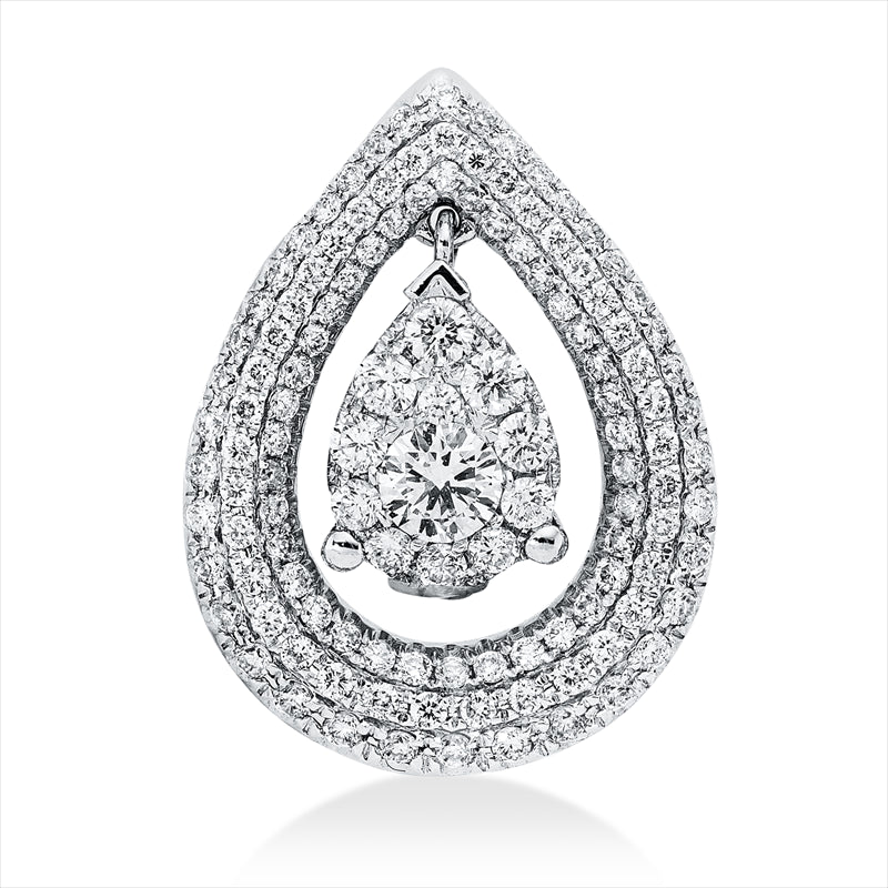Anhänger 18 kt WG, 123 Brill. 0,59 ct, F-vsi/si