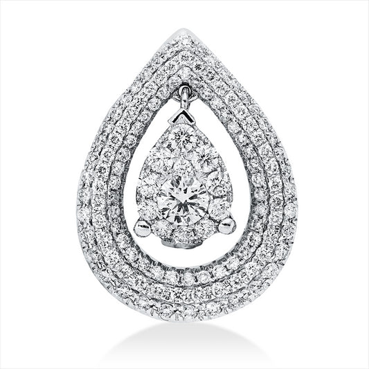 Anhänger 18 kt WG, 123 Brill. 0,59 ct, F-vsi/si