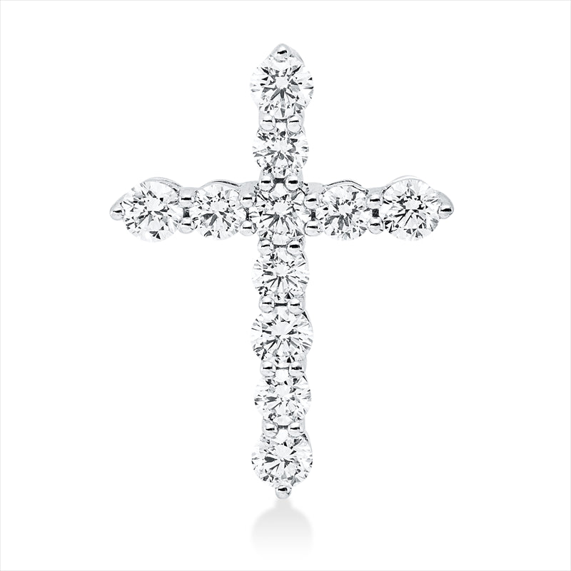 Anhänger 18 kt WG, 11 Brill. 0,59 ct, TW-si