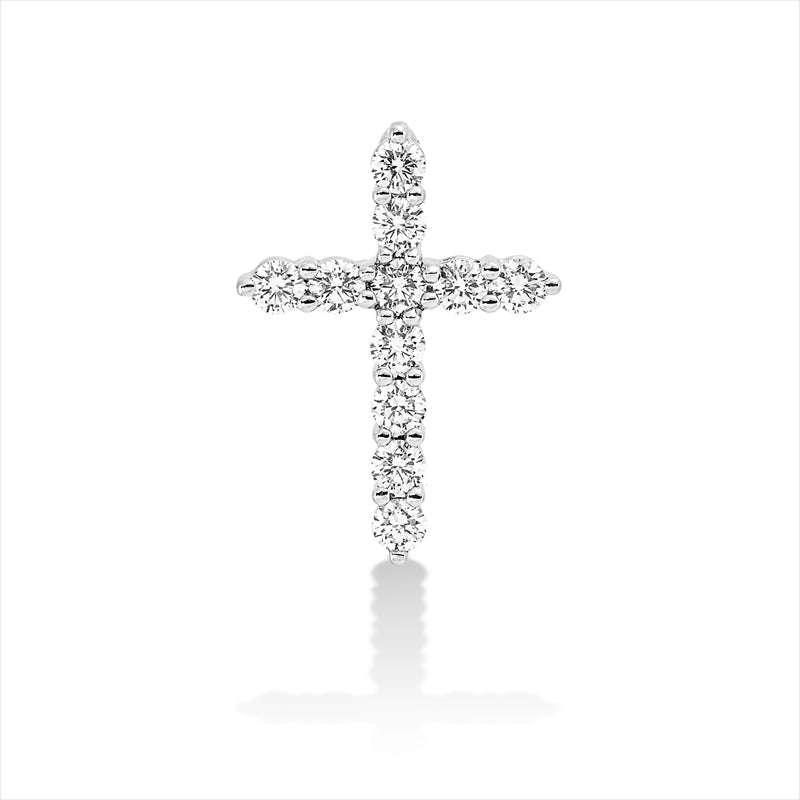 Anhänger 18 kt WG, 11 Brill. 0,48 ct, TW-si