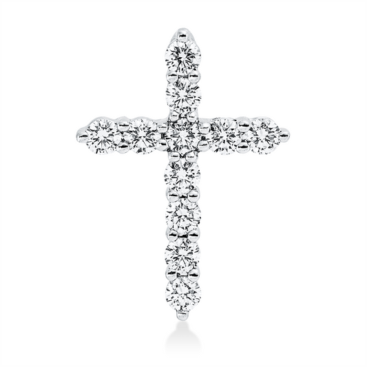 Anhänger 18 kt WG, 11 Brill. 0,48 ct, TW-si