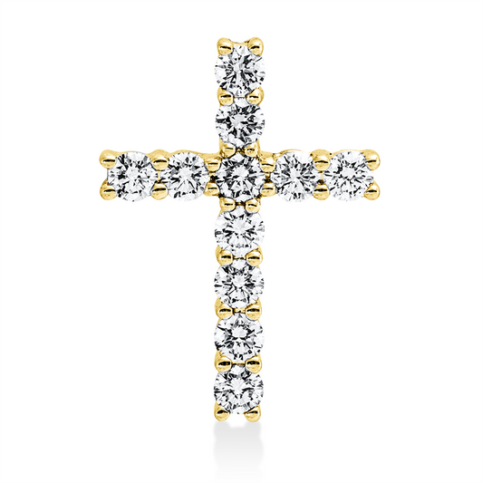 Anhänger 18 kt GG, 11 Brill. 0,48 ct, TW-si