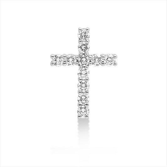 Anhänger 18 kt WG, 11 Brill. 0,48 ct, TW-si