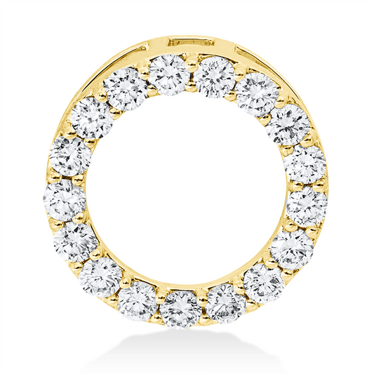 Anhänger 18 kt GG, 17 Brill. 0,54 ct, W-si
