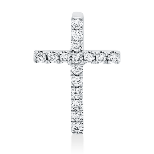 Anhänger 18 kt WG, 16 Brill. 0,05 ct, W-si