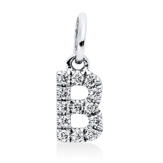 Anhänger 18 kt WG, mit Öse, 13 Brill. 0,06 ct, W-si