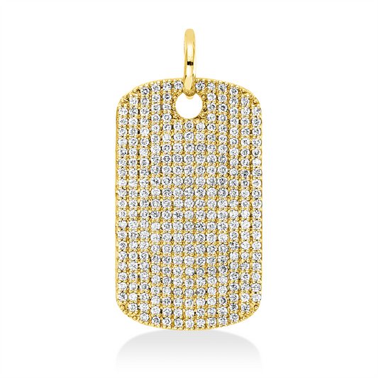 Anhänger 14 kt GG, 278 Brill. 1,10 ct, W-si