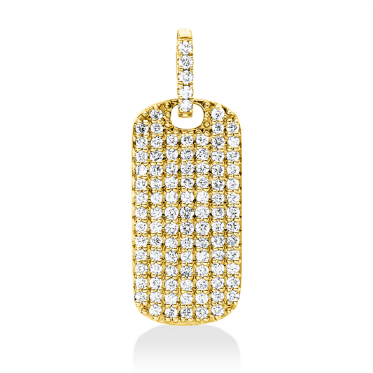 Anhänger 14 kt GG, 100 Brill. 0,39 ct, W-si