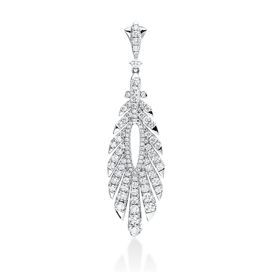 Anhänger 18 kt WG, 91 Brill. 1,21 ct, TW-si