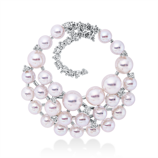 Anhänger 18 kt WG, 28 Brill. 0,20 ct, TW-si, 28 ZP, barock weiß