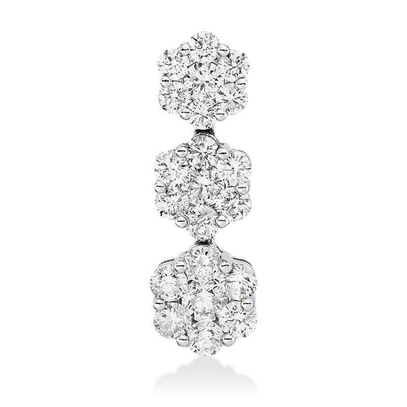 Anhänger 18 kt WG, 21 Brill. 2,00 ct, TW-vsi/si