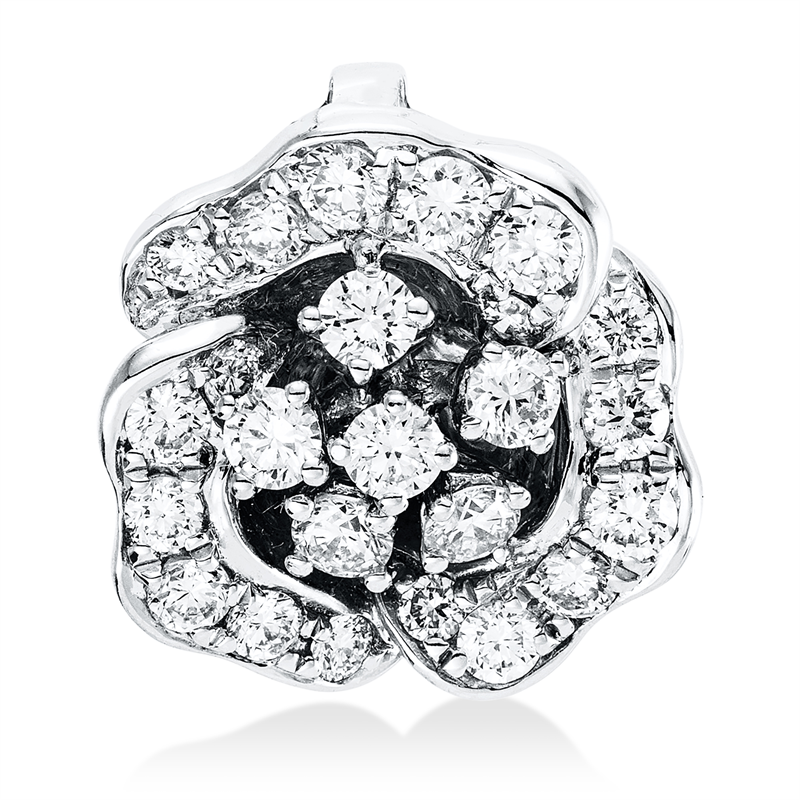Anhänger 18 kt WG, 6 Brill. 0,24 ct, TW-vsi/si, 18 Brill. 0,41 ct, TW-vsi/si