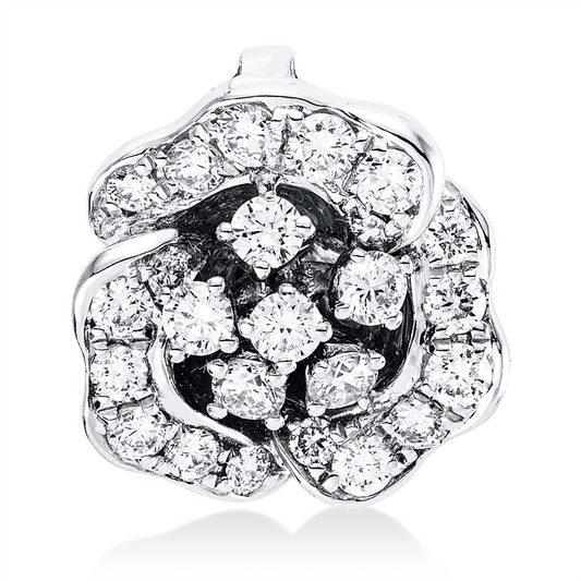 Anhänger 18 kt WG, 6 Brill. 0,24 ct, TW-vsi/si, 18 Brill. 0,41 ct, TW-vsi/si