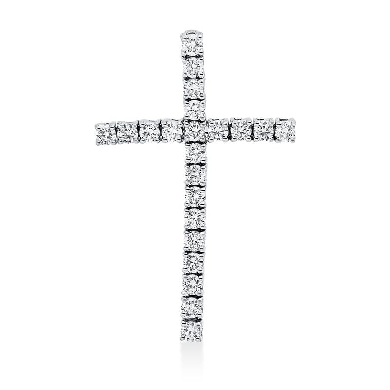 Anhänger 18 kt WG, 22 Brill. 1,03 ct, TW-vsi/si