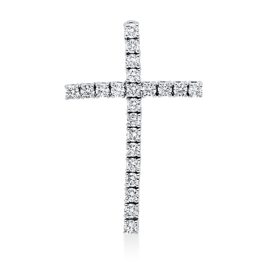 Anhänger 18 kt WG, 22 Brill. 1,03 ct, TW-vsi/si