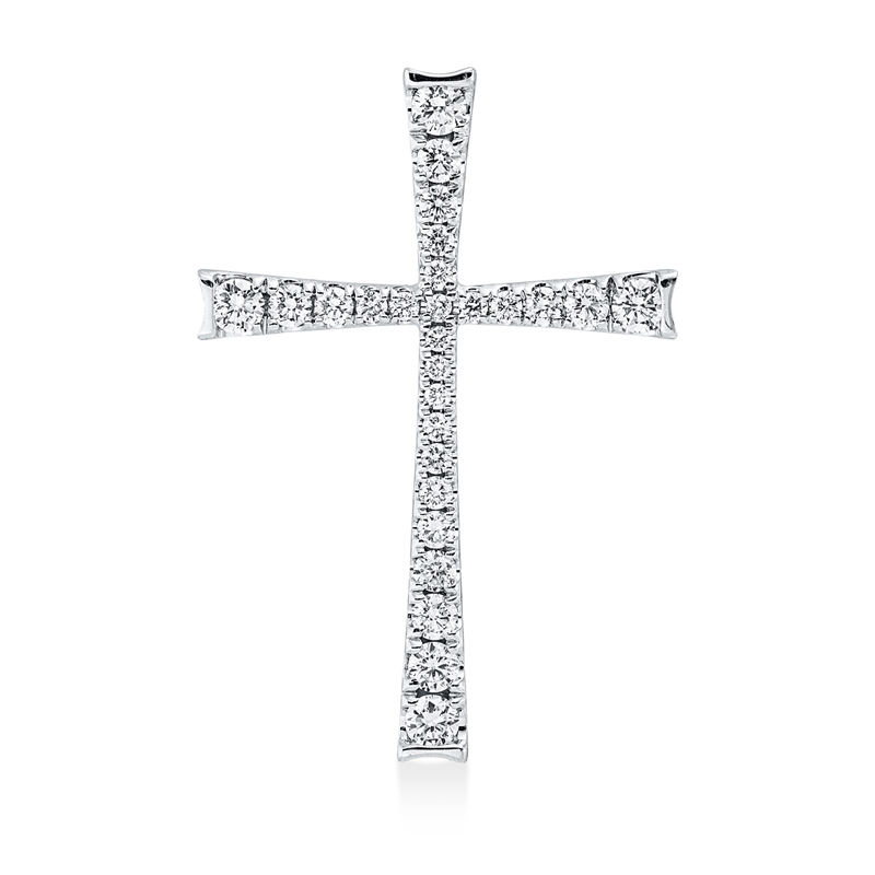 Anhänger 18 kt WG, 27 Brill. 0,63 ct, TW-vsi/si