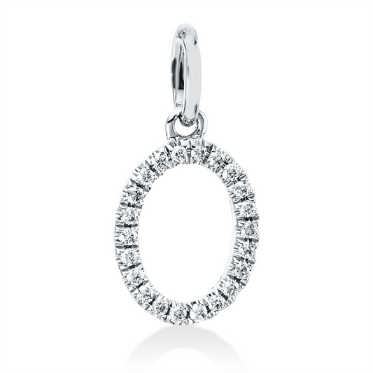 Anhänger 18 kt WG, mit ZÖ, 22 Brill. 0,05 ct, W-si