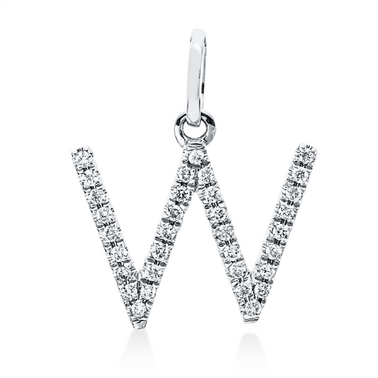Anhänger 18 kt WG, mit Öse, 33 Brill. 0,07 ct, W-si
