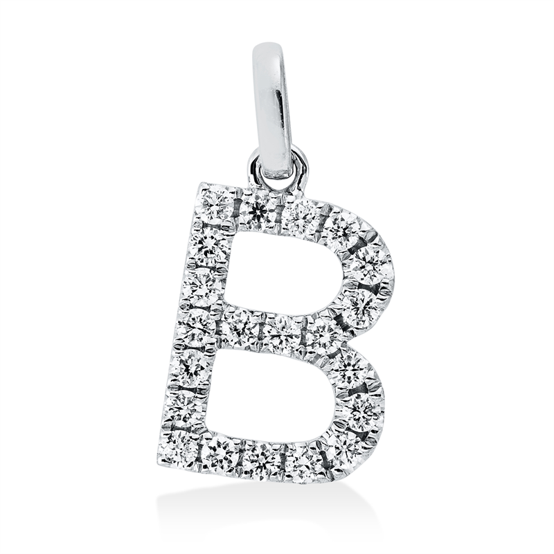 Anhänger 18 kt WG, 21 Brill. 0,22 ct, TW-si
