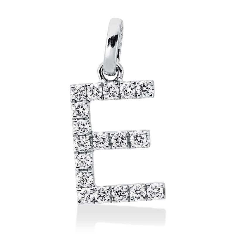 Anhänger 18 kt WG, 18 Brill. 0,19 ct, TW-si